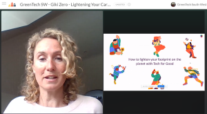 Jo Hand, co-founder of Giki for Green Tech South West to talk about Giki Zero and Giki Badges, two tools they have developed to measure, track and reduce your carbon footprint